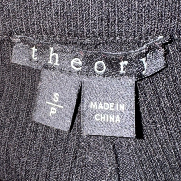 Theory Black Women's mini Skirt. Stretchy sweater braided stripe Size small NWOT - Picture 5 of 12